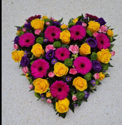 Bright heart - Bright colours Herat arrangement